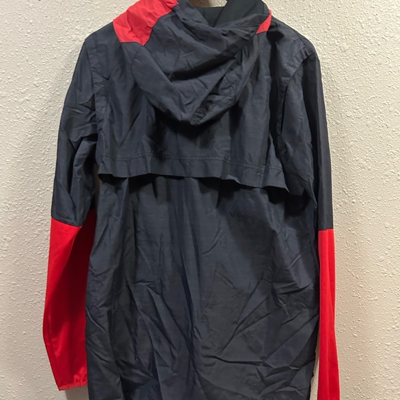 Nike 1/4 Zip Windbreaker Pullover Size Medium Gray/Red - Picture 2 of 13